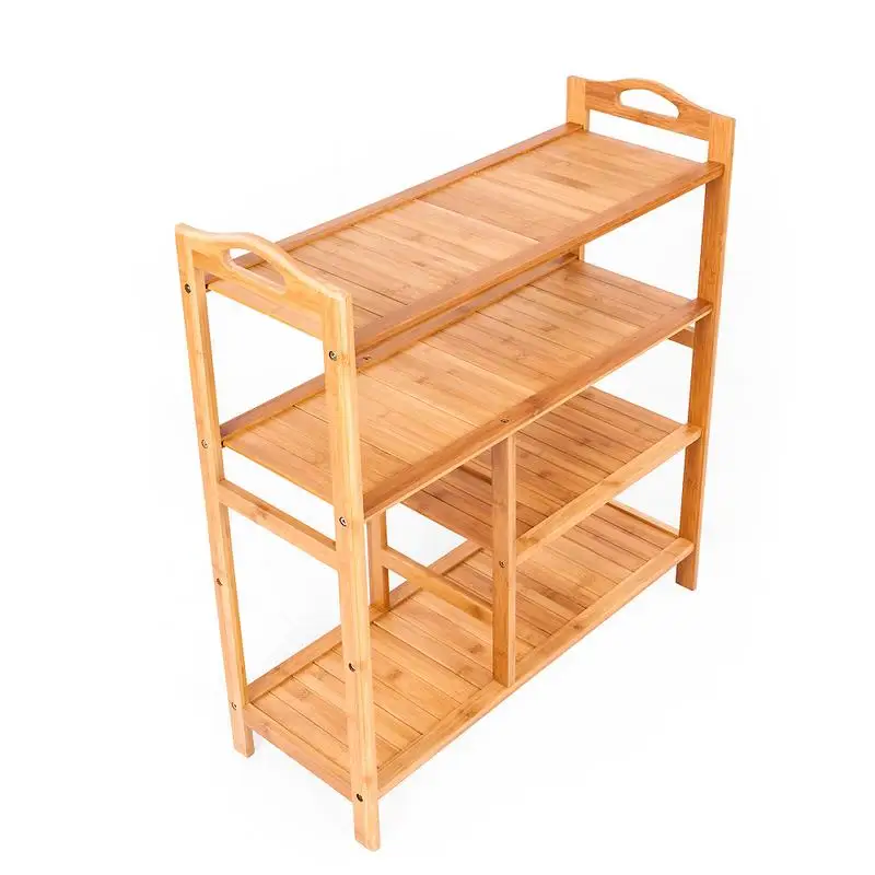 4 تيير المحمولة رف أحذية من خشب الخيزران خزانة الأحذية المنظم للمنزل عنبر الأحذية لنا مستودع مباشرة مجانا