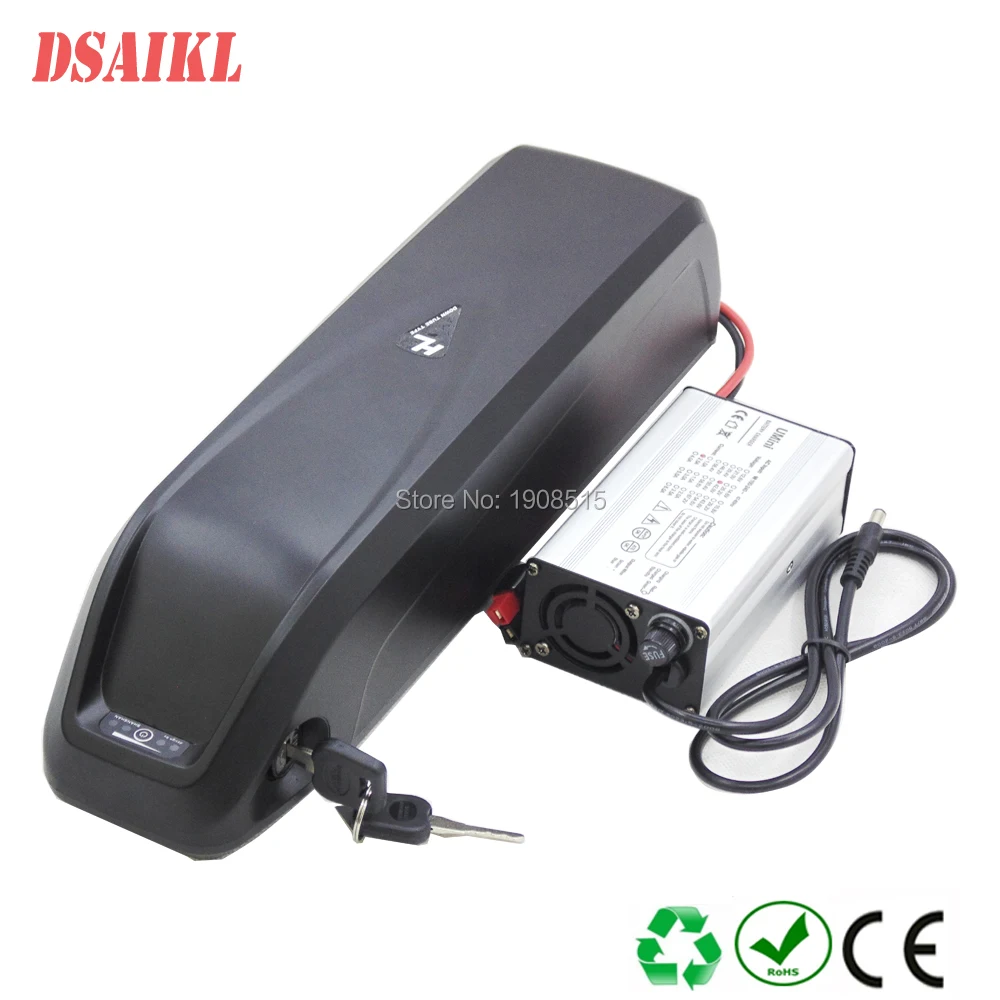 

New hailong ebike battery with 4pins 5pins or golden pins discharge connector 36V 17Ah li-ion battery pack with 42V charger