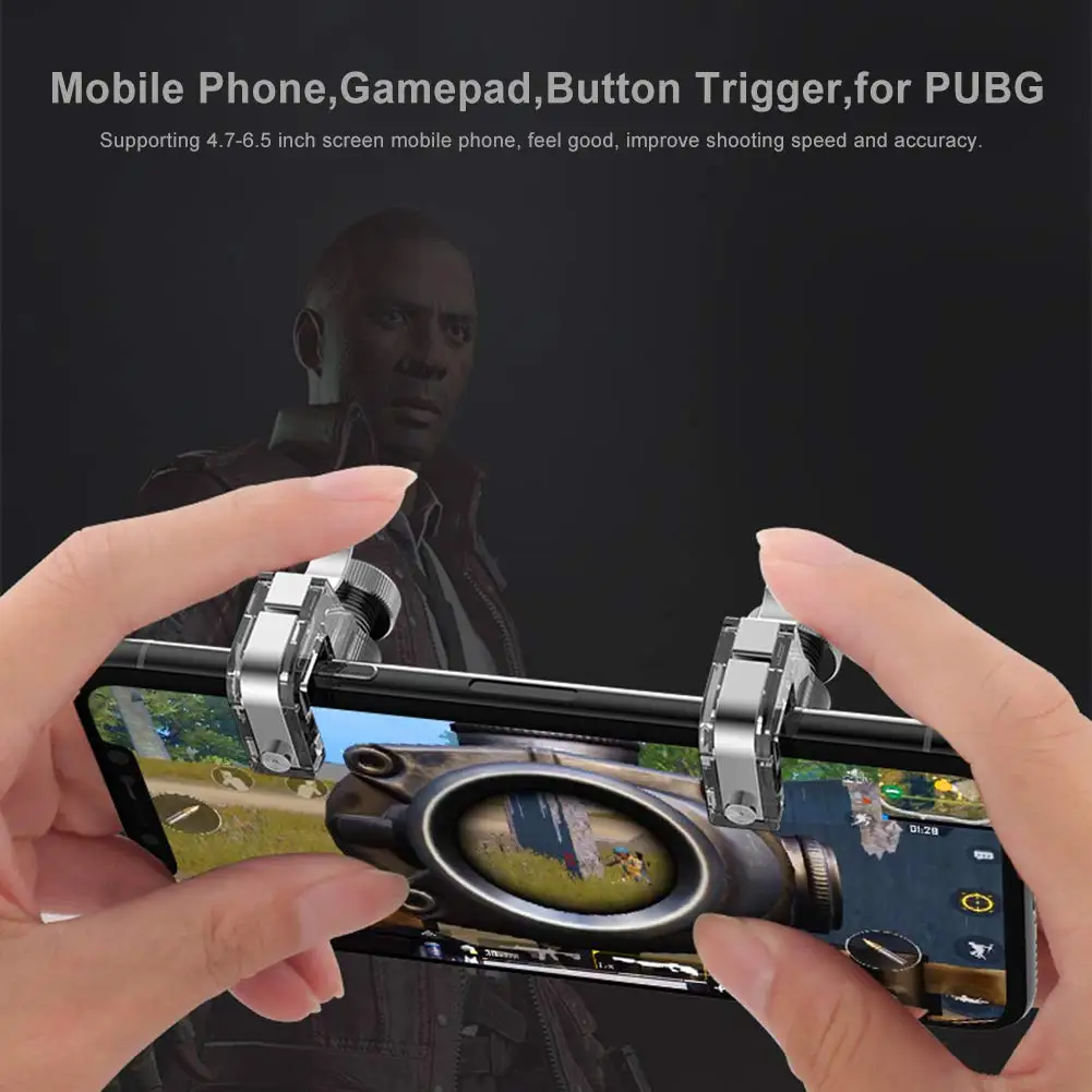 

Mobile Phone Game Aim Trigger Button Smart Phone Metal Game Trigger L1 R1 Shooter For Iphone Knives Out/Survival Rules/Pubg