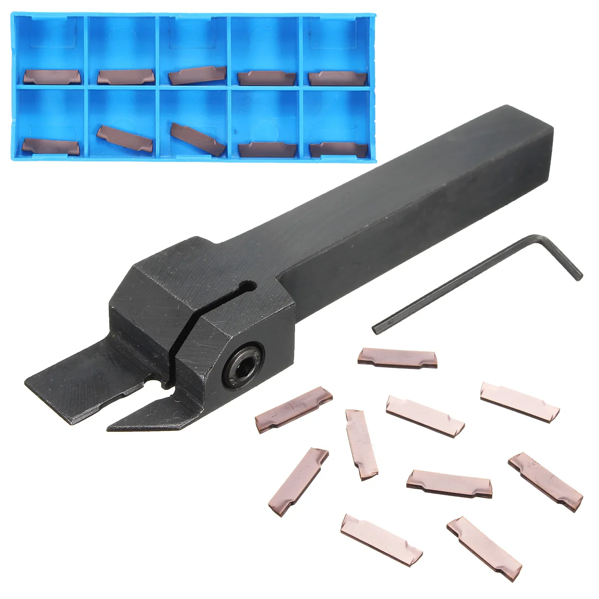 

New 1Set MGEHR1212-1.5 100mm Grooving Boring Bar Tool Holder with 10pcs MGMN150-G Inserts For Facing Cutter Turning Tool