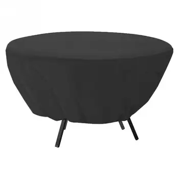

Round Table Dust Cover Outdoor Waterproof Garden Patio Furniture Covers