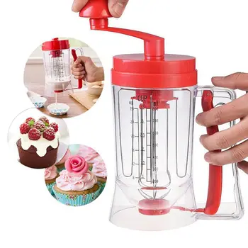 

Manual Pancake Machine 800ml/26.7 OZ Cupcake Funnel Batter Dispenser Cream Separator Tool Cake Dough Dispenser
