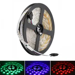 New-5M 300 светодиодов RGB светодиодные полосы света 3528 DC12V 60leds/M Fiexble свет лента-тесьма со светодиодами украшения дома лампа