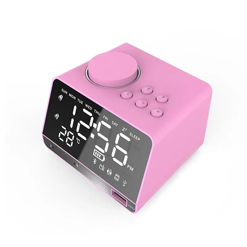 

X11 LED Screen Clock Bluetooth Speaker Digital Wireless Smart Set Scratch-resistant Mirror Alarm Clock FM Radio TF Card