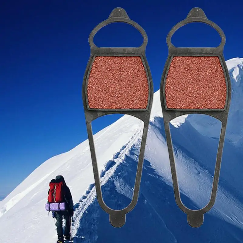 

1 Pair Shoe Covers Tools Ice Road Non Skid Snow Pavement Spikes Outdoor Claw Climbing Double Side Nail Accessories Coarse Sand