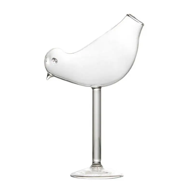

Transparent Creative Birdie Shaped Wine Glass Cup Beer Juice Goblet Cocktail Glasses Gift for Bar Decoration Cup