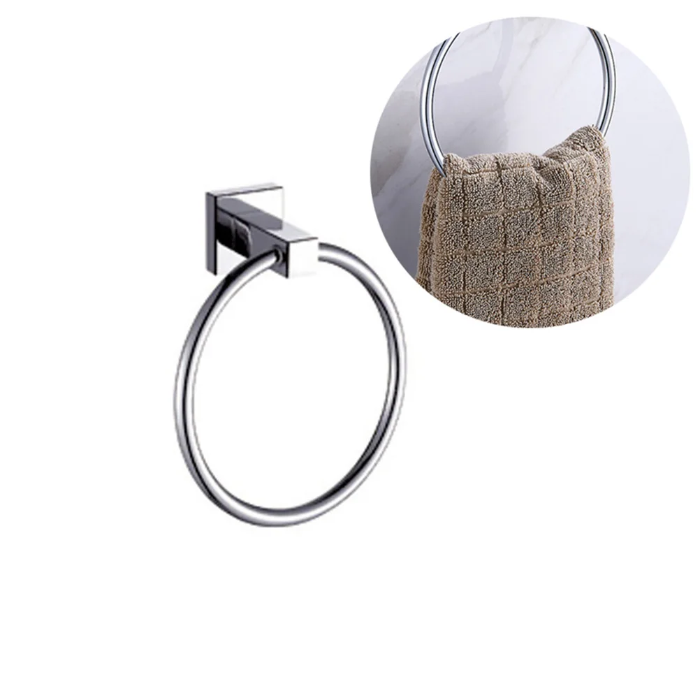 Bathroom Towel Ring Solid Stainless Steel Towel Rack Wall Mount Bathroom Accessories