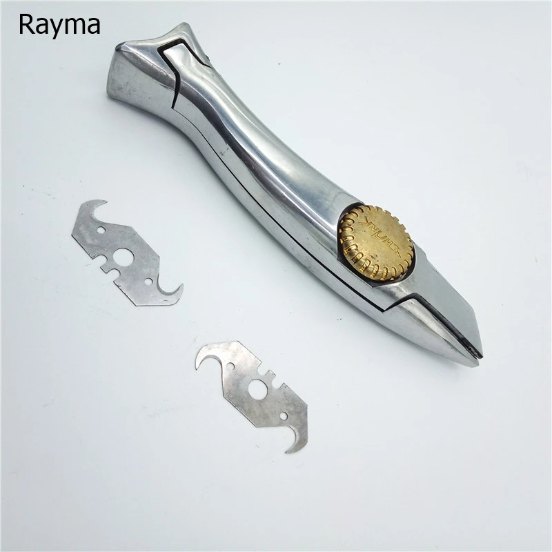 Rayma Dolphin shape PVC floor cutter knife,Zinc-aluminum alloy handle roll floor cutter,carpet handle cutter with 2 pcs blade auto darkening welding helmet