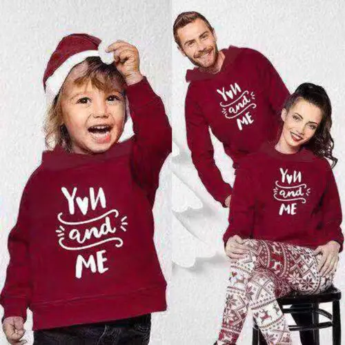Family Matching Christmas Sweater Sweatshirt Hoodie Tops Womens Mens