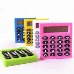 Карманный мини-калькулятор карманный Карманный Тип Монета калькулятор на батареях серебристый, синий, зеленый, розовый, фиолетовый