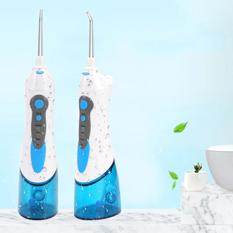 

Cordless Oral Irrigator Portable Rechargeable Tooth Cleaner Whitening With 3 Modes Dental Water Jet Tips, Travel And Home Use