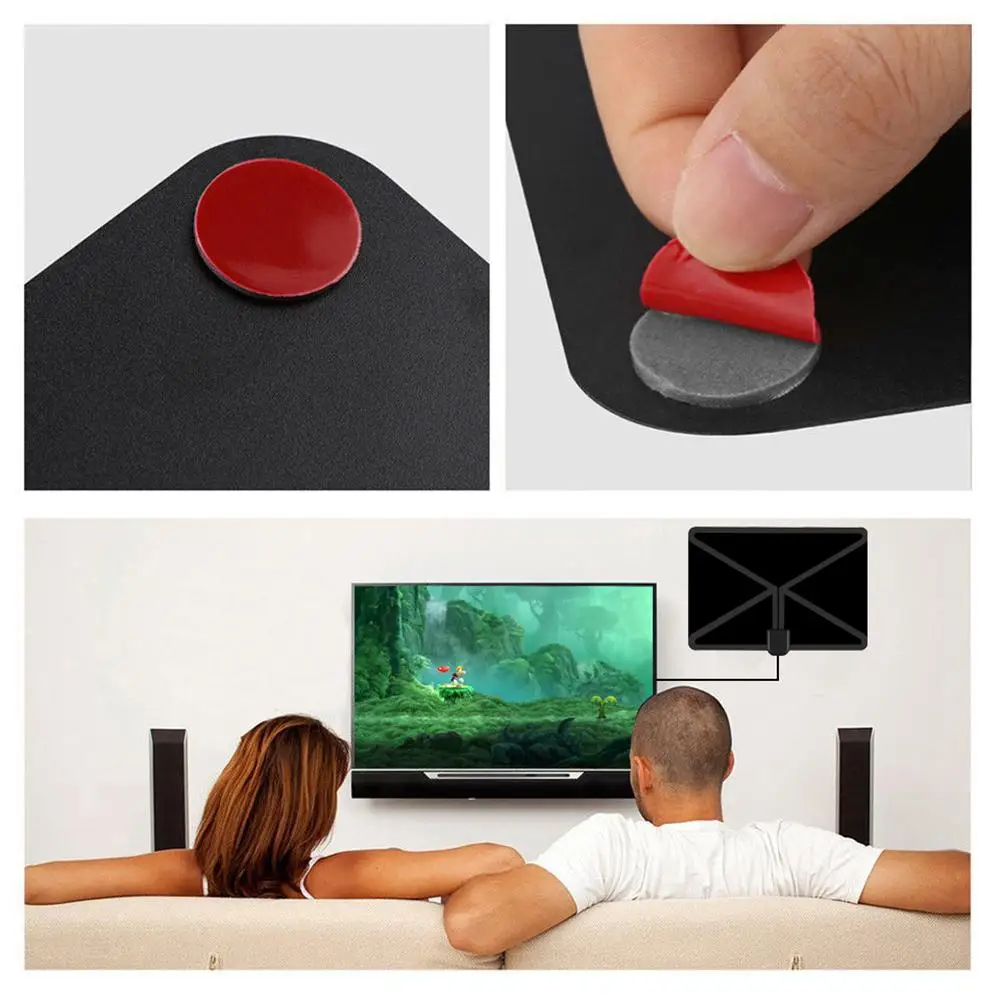 HD Digital TV Antenna Long 80 Miles Range Support For 4K 1080P HDTV Amplifier Signal Booster Antenna Signal Amplifier Adapter