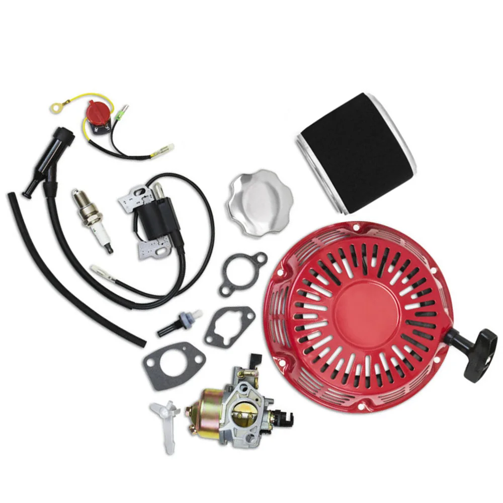 

For Honda GX340 GX390 Recoil Carburetor Ignition Coil Spark Plug Air Filter Kit