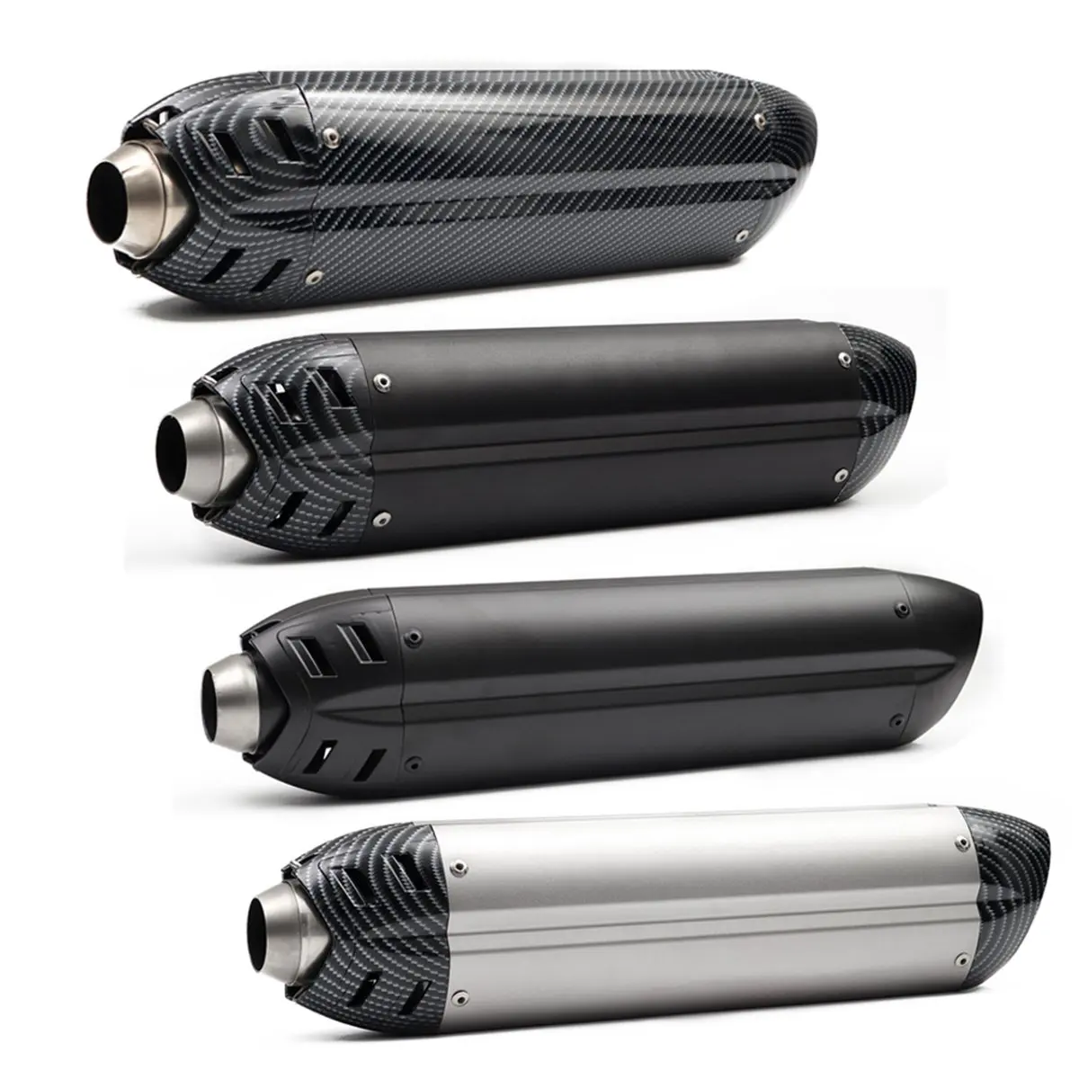 

36mm-51mm 370mm Aluminium Alloy Motorcycle Exhaust Muffler Pipe Tip Universal for Kawasaki for Honda ATV Dirt Pit Bike
