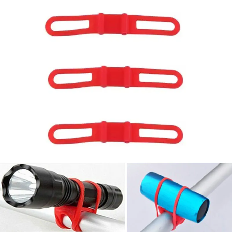 

Bandage holder Cycle Tie Torch Light Silicone Flashlight Mobile Bike Elastic Strap Mount Fix Bicycle Fastener Phone Band