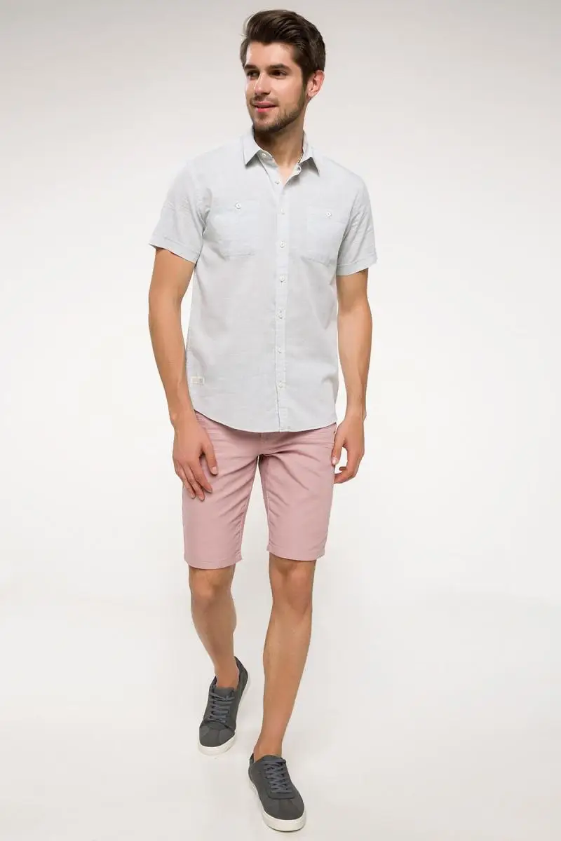 Мужские бермуды с поясом DeFacto Slim Fit I8212AZ. 18SM. PN373 | Женская одежда