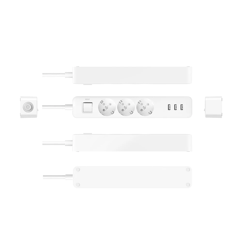 Оригинальная Xiaomi Mi силовая лента EU вилка для электрической розетки 3 розетки 3 порта USB удлинитель патч-плата для дома