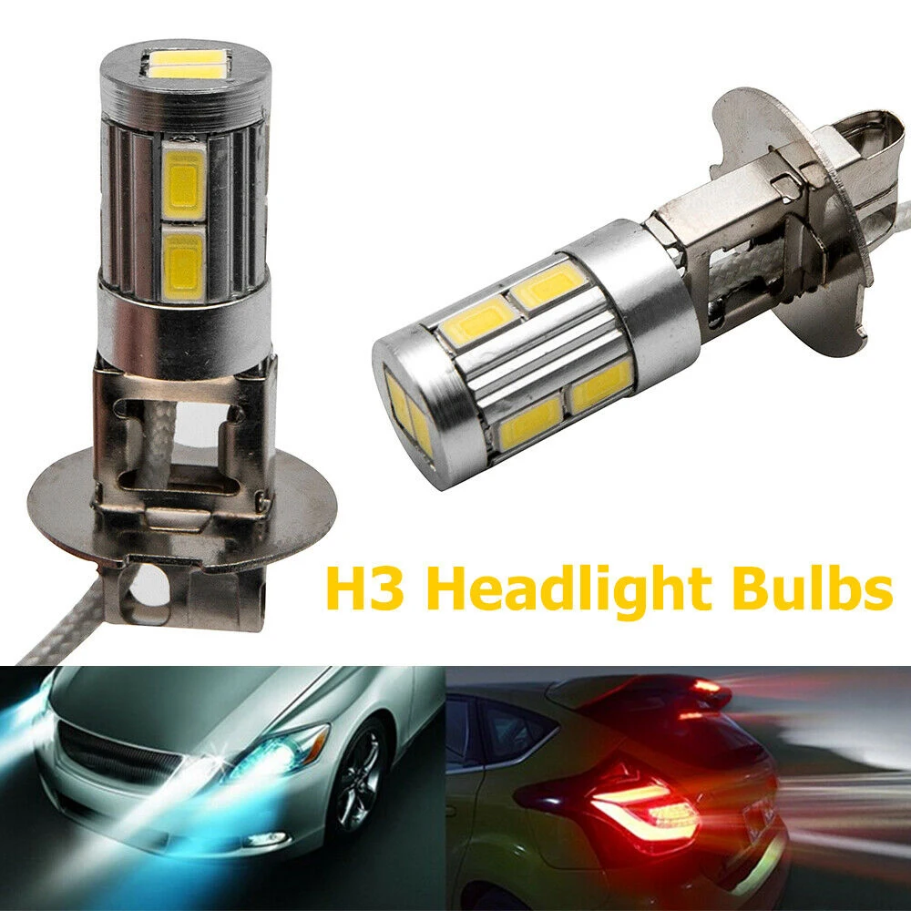 2xH3 5630 SMD 10 светодиодные лампы ксеноновые белые 6000K 12 В Автомобильные