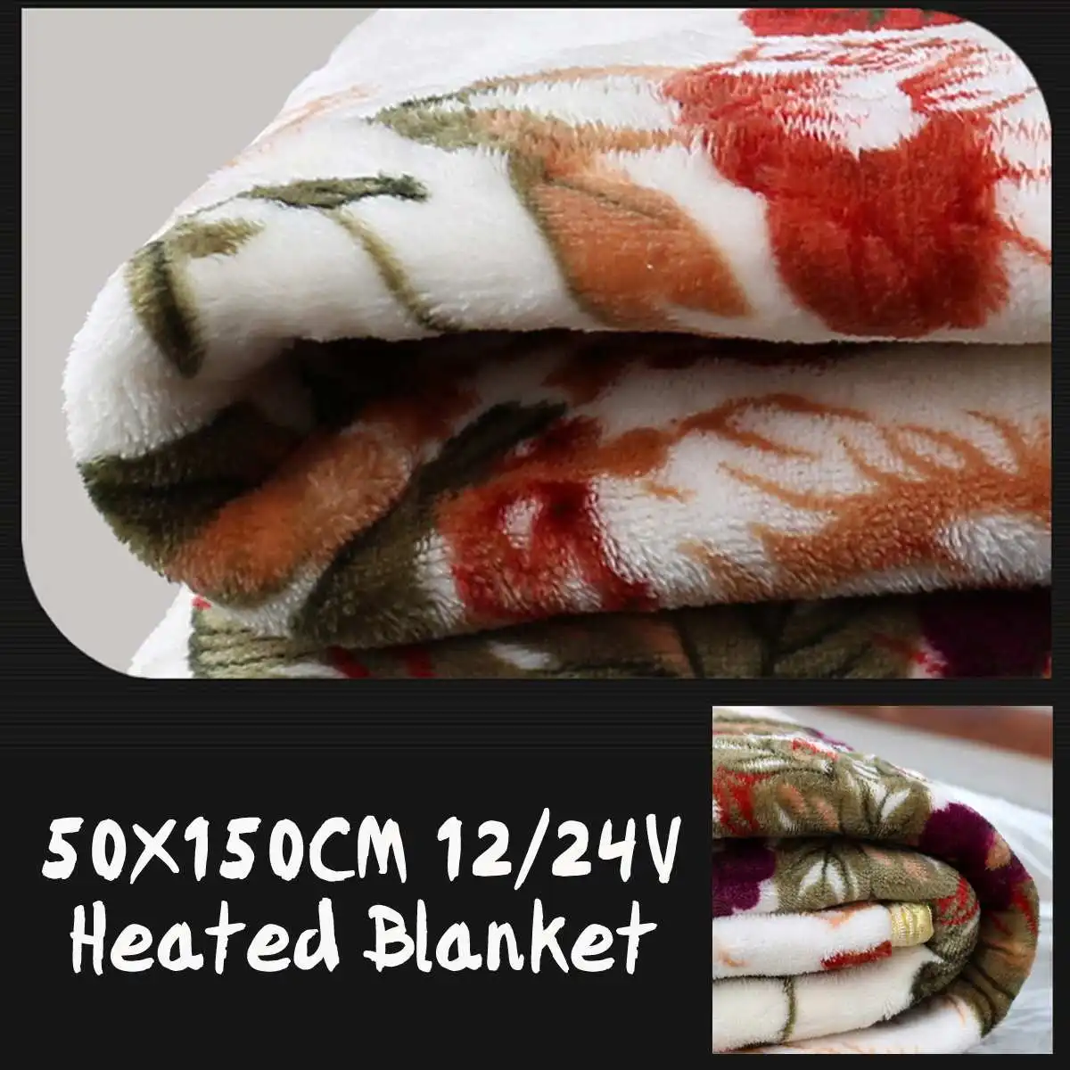 

50x150cm Winter Heated 12V/24V Car Electrical Blanket New Energy Saving Warm Car Heating Blanket Constant Temperature