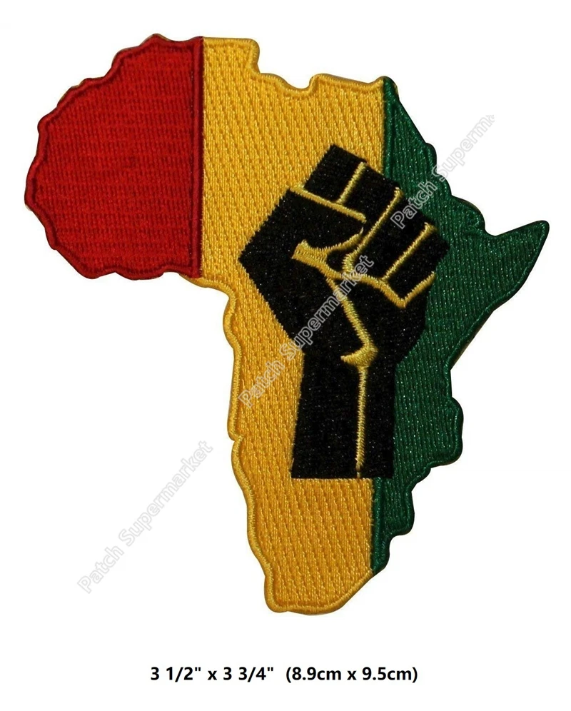 

Africa Black Power Fist Rasta Rastafari Patch BLACK PANTH patches Marvel Avengers Infinity War Embroidered iron on wappen