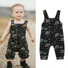 Детский комбинезон для маленьких мальчиков и девочек, длинные штаны на подтяжках, повседневная одежда