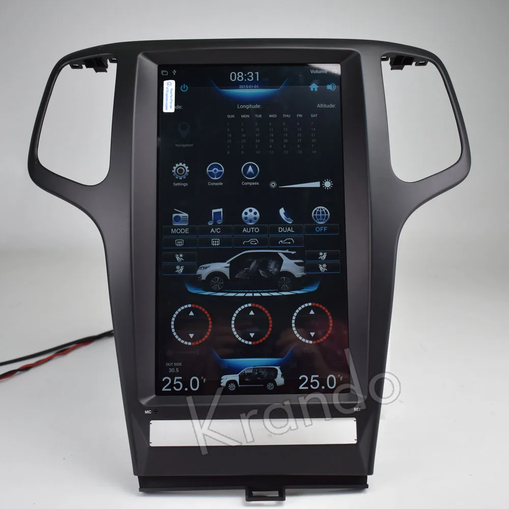 Excellent Krando Android 6.0 13.3" Tesla Vertical screen car radio gps navigation for 2011-2013 JEEP Cherokee  multimedia system WIFI 5