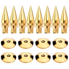 8 компл./упак. акустические шипы M6* 36 сабвуфер Динамик стенд средства ухода за кожей стоп чистый Медь Золотой база тормозные колодки для Hi-Fi Динамик s Динамик рамка