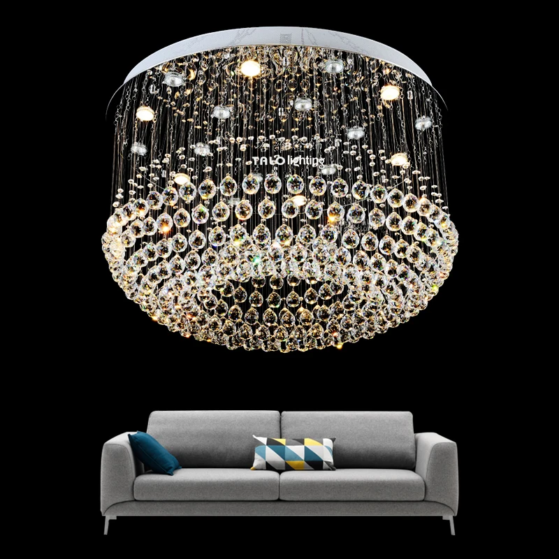 

Modern K9 Crystal ceiling lamp For Living Room home modern Lighting Fixtures Flush Mount LED Lustres De Cristal AC110-220V