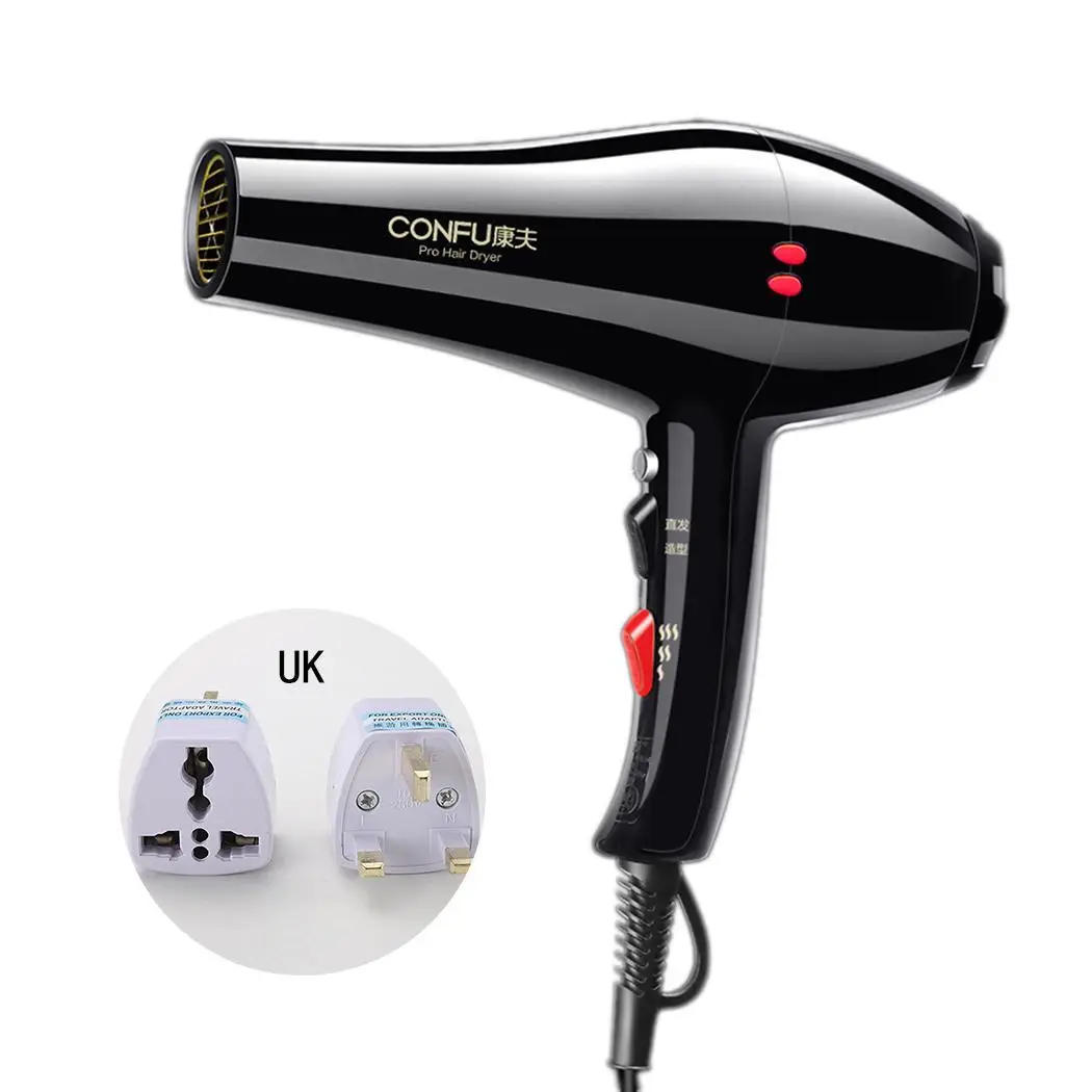 

Electric Hair Dryer 2300W 220V Professional UK Plug, EU Plug Salon Hair Styling Tools 2.6 meters 7 Gear