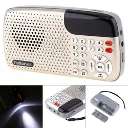 Rolton W105 мини Портативный USB FM радио Динамик с светодиодный Дисплей MP3 музыкальный плеер/факел лампа/Деньги проверить для пожилых/детей