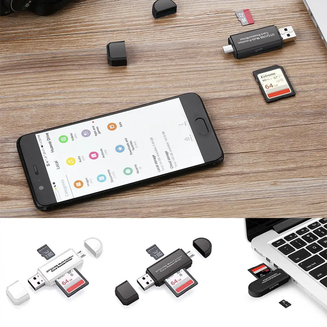 Портативный высокоскоростной считыватель карт USB 2 0 для смартфонов MicroSD SD TF Windoes 8 7
