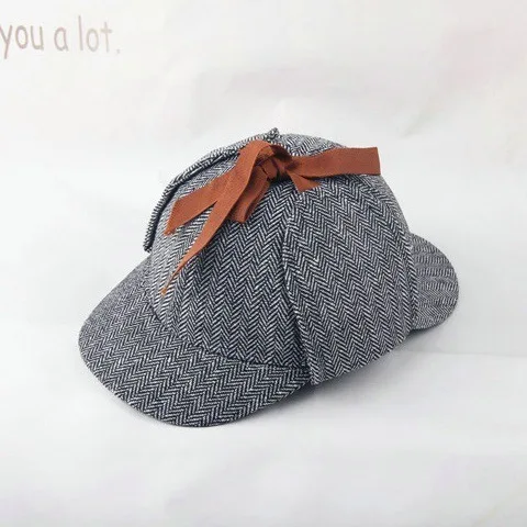 Новинка 2019 брендовая Кепка Шерлока Холмса твидовая бейсболка Deerstalker кепка для