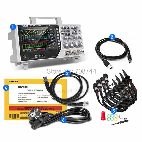 

Hantek DSO4104B 100MHz 1GS/s 4CH Oscilloscope EXT DVM USB PC LCD Auto Range Function Generator AC110-220V