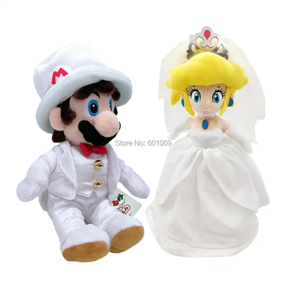 wedding mario and peach plush