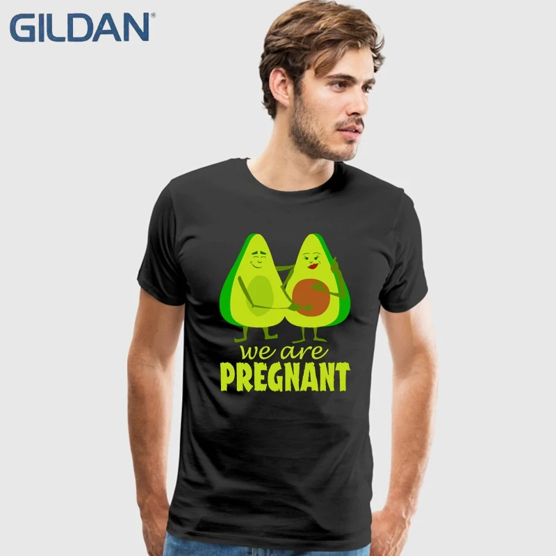 Avocado Pregnant T Shirt Black For Men Shirts Short Sleeves T Shirt Polyester Online Tops Sale Euro Size S-3xl Local T Shirt