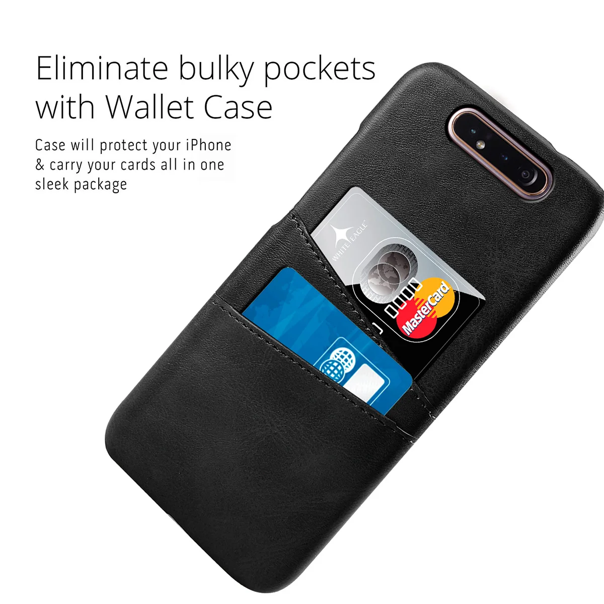 

for Samsung S10 5G Case Soft PU Leather Back PC Cover Protective Shell for Galaxy A80 A60 A20e Capa with Credit Card Holder