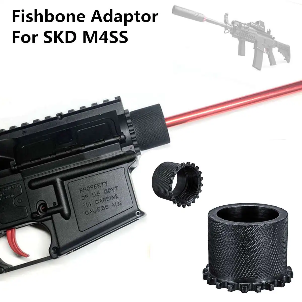 

Upgrade Metal Fishbone Adaptor Ring For SKD M4SS Gel Ball Blasters Outdoor Toy