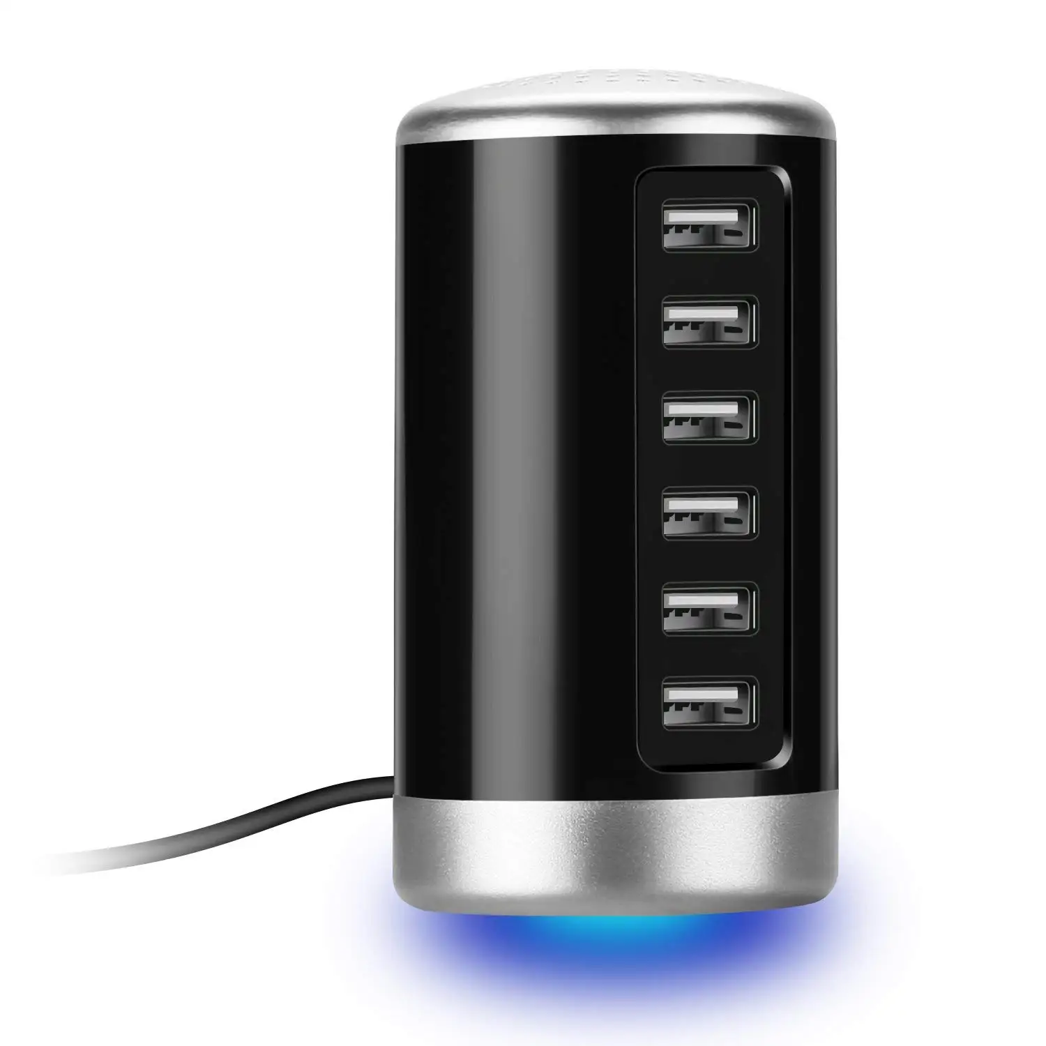 USB Charger, Universal 6 Port Desktop USB Hub/Charging Station Tower