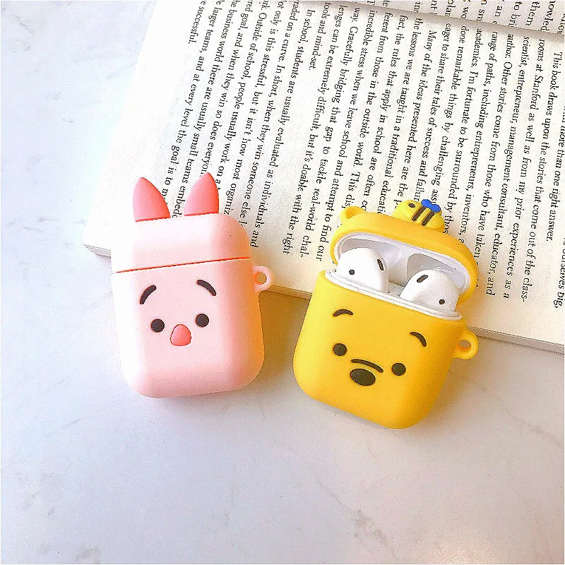 Cartoon Cute Earphone case For Apple Airpods Wireless Bluetooth Headphone Silicone Cover AirPods 2 Protective | Электроника