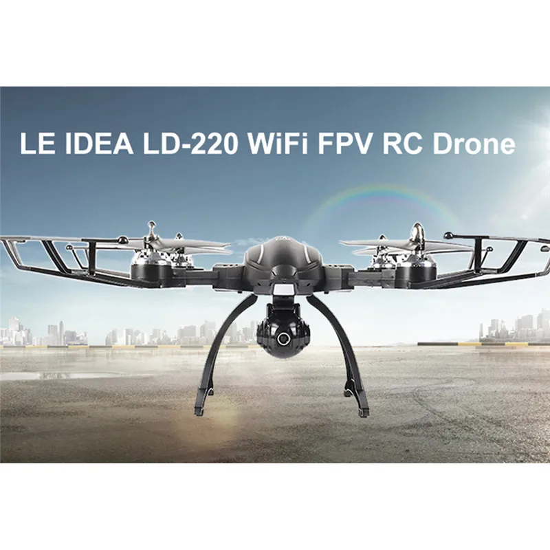 LE IDEA LD 220 складной 2MP WiFi FPV RC Дрон вертолет RTF высота удержания Безголовый трюк