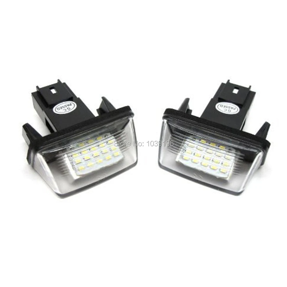 2 светодиодный ных лампы для номерного знака Peugeot 206 207 307 308 406 5008 Citroen C3 C4 C5 C6 Berlingo SAXO