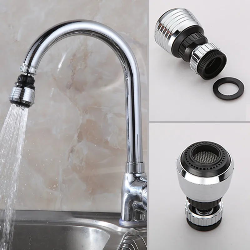 

360 Degree Rotation Convenient Water Bubbler Swivel Head Saving Tap Faucet Aerator Connector Diffuser Nozzle Filter Mesh Adapter