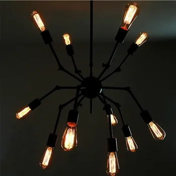 

long leg Bar black spider lamp E27 Edison iron pendant lights luz dining room Foldable vintage spider light (bulb not included)