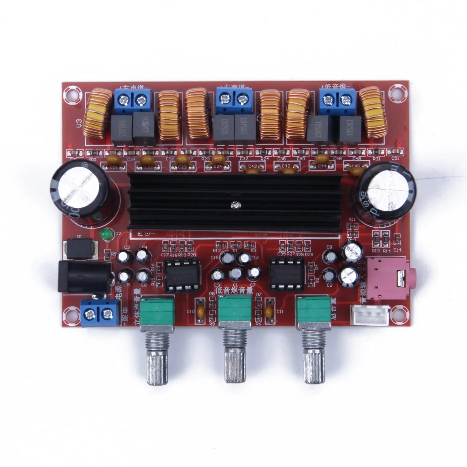 Плата усилителя TPA3116D2 50Wx2 + 100W 2 1 канальный цифровой сабвуфер Мощность 12 ~