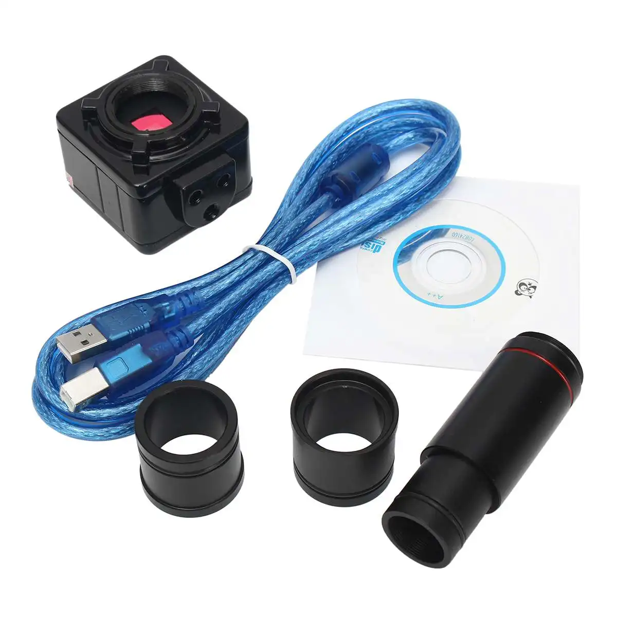 

5MP USB C-Mount Microscope Camera 0.5X Eyepiece Lens Adapter Set 23.2 to 30.5mm adapter ring