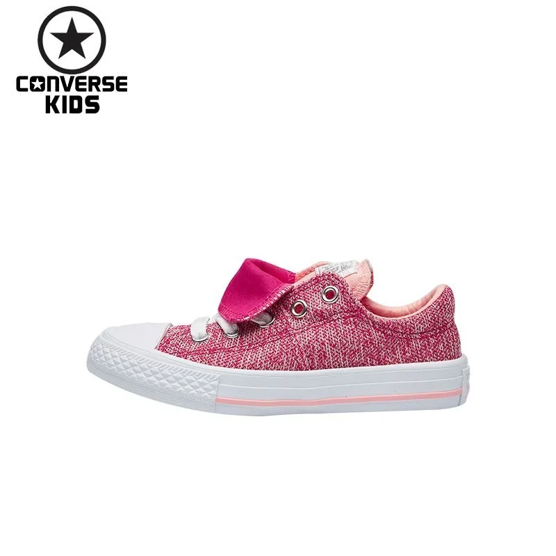 CONVERSE Children's Shoes All Star Lace-up Low Help Girl Canvas Casual Breathable Shoes #661844C