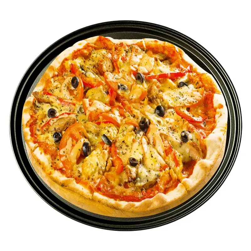2PCS/set Carbon Steel Nonstick Pizza Baking Pan Tray Pizza Plate Dishes Holder Bakeware Home Kitchen Baking Tools size 32cm 2PCS/set Carbon Steel Nonstick Pizza Baking Pan Tray Pizza Plate Dishes Holder Bakeware Home Kitchen Baking Tools size 32cm