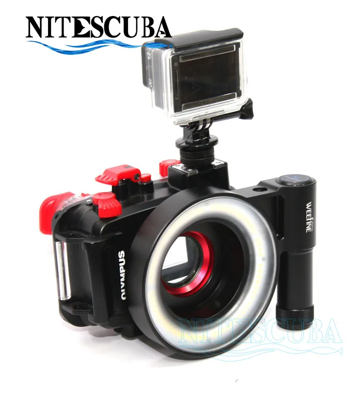 NiteScuba Дайвинг Weefine кольцо свет 3000 & макрообъектив wfl03 для TG4 TG5 Gopro Sony Canon Nikon камера