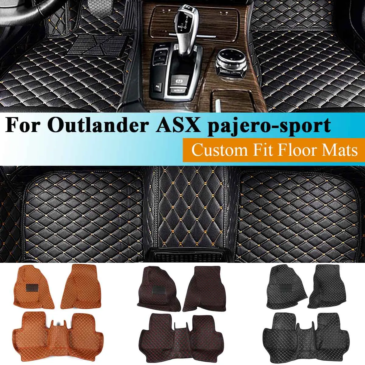 

Car Floor Mats For Mitsubishi Outlander Pajero Sport Asx 2011 2012 2013 2014 2015 Car Accessories Floor Pad Foot Pad Waterproof