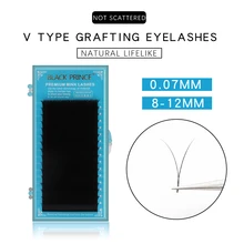 Черный принц V Форма 1 цветок ресницы Индивидуальный цветок наращивание ресниц объем поддельные веер ресницы глаз ресниц большой цветок
